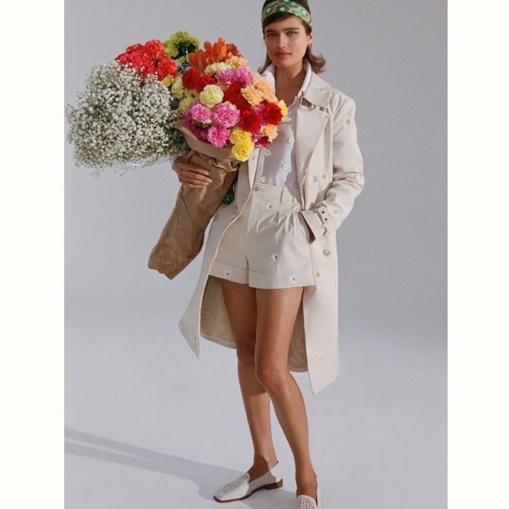 NWT Anthropologie Daisy Trench Coat
